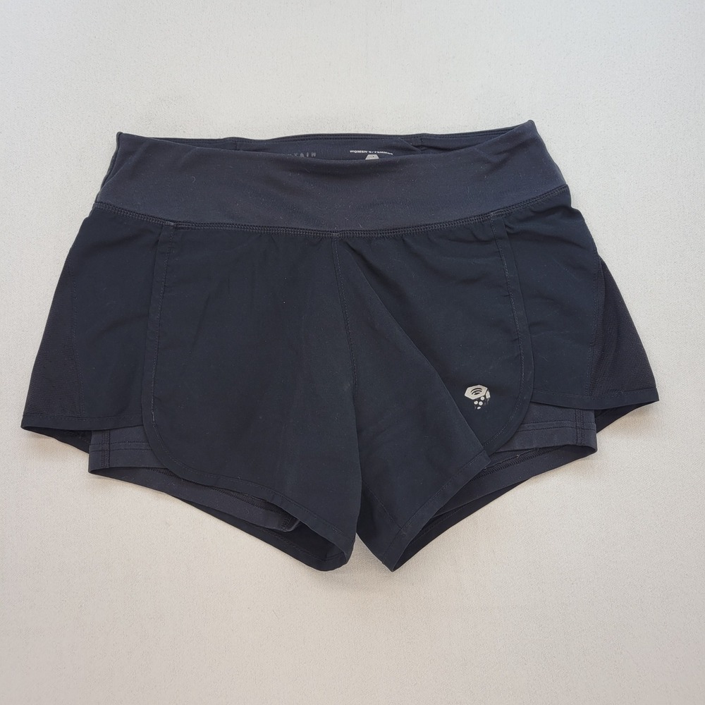 Mountain Hardwear Running Shorts Womens XS Black Active 2-In-1 Athletic OL4560